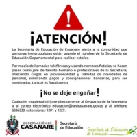 Advierten sobre estafas con falsas ofertas de empleo en la Secretaría de Educación