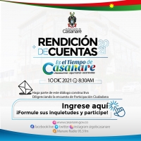Gobernador Salomón Sanabria rendirá cuentas ante los casanareños este 10 de diciembre