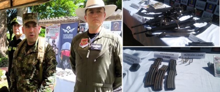 Ejército incautó armas de largo alcance y recuperó dos menores de edad reclutados con engaños