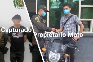 Capturado sujeto que llegó a pedir algo de tomar a una vivienda y terminó robando una moto