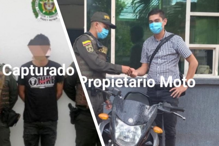 Capturado sujeto que llegó a pedir algo de tomar a una vivienda y terminó robando una moto