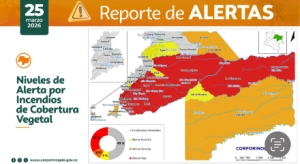 Corporinoquia declara alerta roja en el 32 pro ciento de su jurisdicción por riesgo de incendios