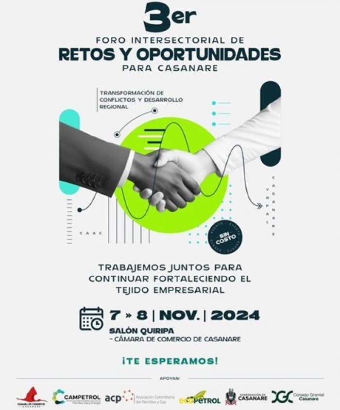 Tercer Foro Intersectorial de Retos y Oportunidades para Casanare: Transformación de Conflictos y Desarrollo Regional