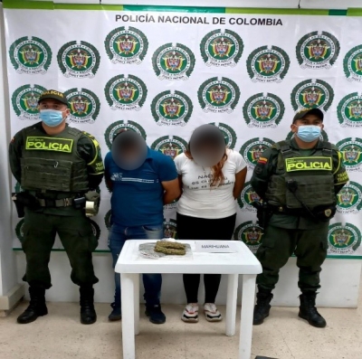 Capturados con 522 gramos de marihuana en vía Monterrey-Yopal