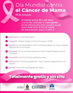 Casanare: 36 mujeres han sido diagnosticadas con cáncer de mama. Tres pacientes han muerto.
