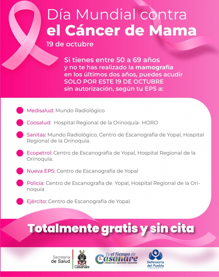 Casanare: 36 mujeres han sido diagnosticadas con cáncer de mama. Tres pacientes han muerto.