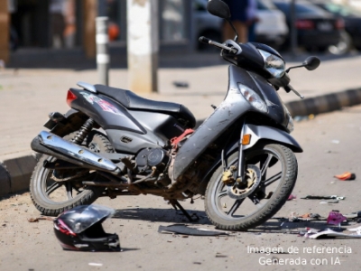 Agente de tránsito se vio involucrado en siniestro vial