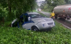 Accidente en la Marginal del Llano dejó un motociclista herido