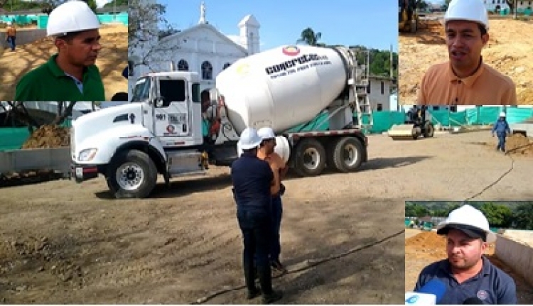 A finales de marzo se prevé que terminen las obras de remodelación del parque principal de Nunchía