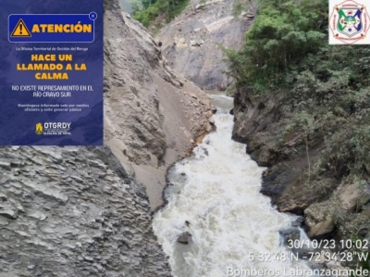 OTGRDY desmintió versiones sobre un supuesto represamiento en el Río Cravo Sur