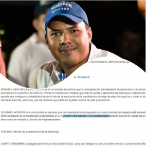 Vladimir Olaya, sigue con el fantasma de la inhabilidad. Sentencia Unificada del Consejo de Estado lo afectaría.