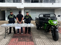 Policía detuvo a hombre que transportaba marihuana en un motocarro
