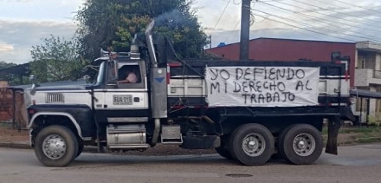 Transportadores de Maní alzaron su voz de protesta contra la empresa Hocol