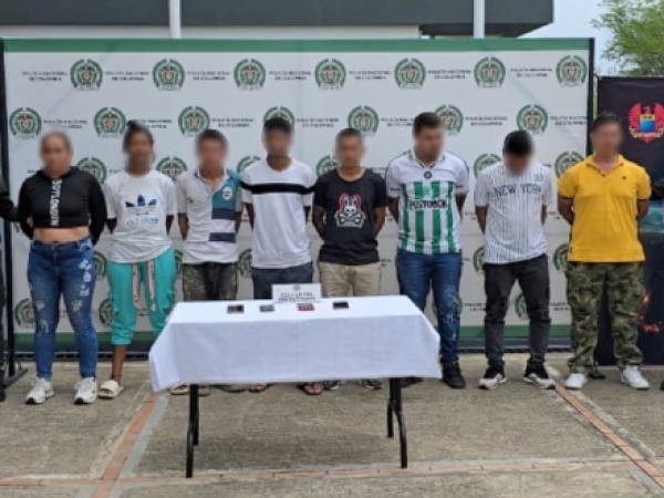 Caen ocho presuntos Integrantes de red de microtráfico que operaba en entornos escolares de Yopal