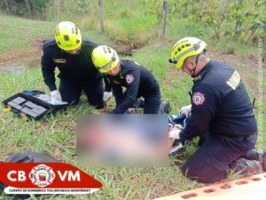 Siniestro vial dejó un motociclista lesionado en la vía Monterrey - Villanueva
