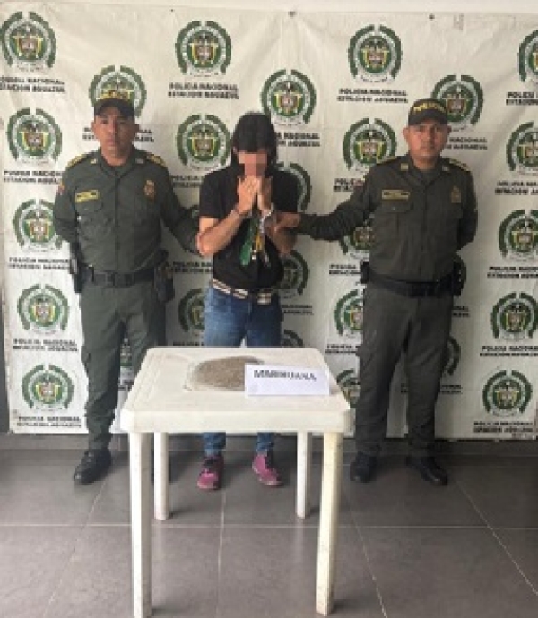 Sujeto reincidente con siete antecedentes por tráfico de drogas y otros delitos fue detenido en Aguazul