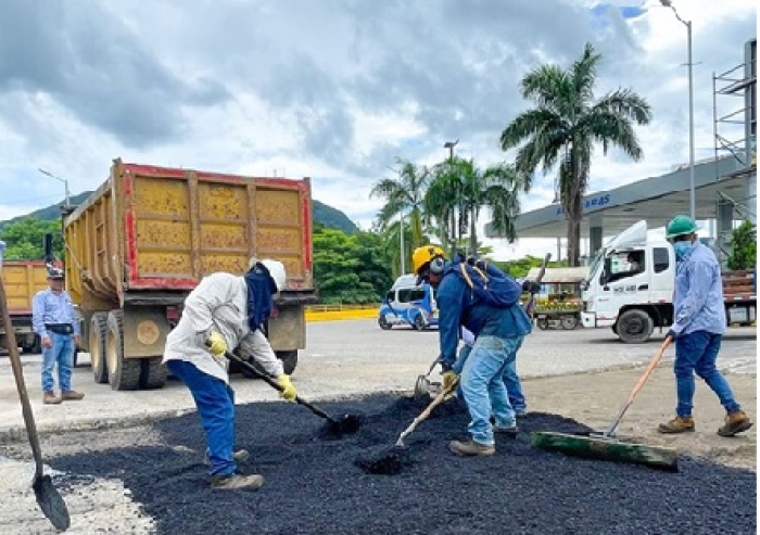Concluyeron trabajos de rehabilitación del intercambiador vial