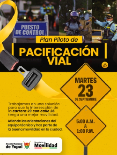 Yopal implementa piloto de pacificación vial en carrera 29 para mejorar movilidad urbana