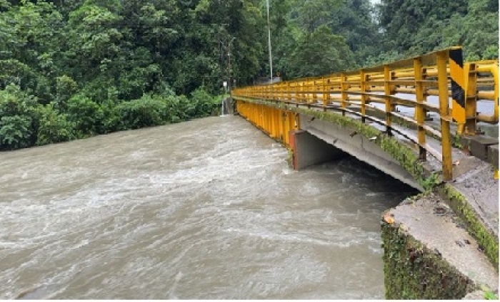 Concesionaria del Sisga advierte aumento en el caudal del río Batá: Conductores deben transitar con precaución