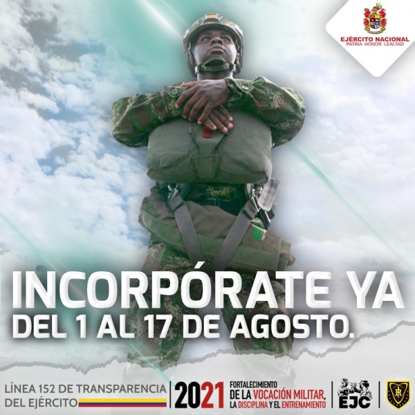 Ejército incorporará 20 mil hombres para prestar su servicio militar