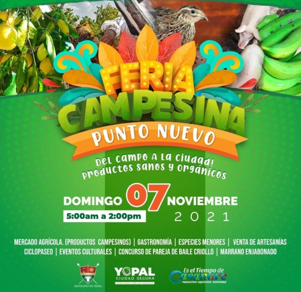 Este domingo todos para Punto Nuevo al Mercado Campesino