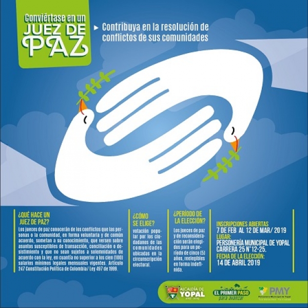 Abren inscripciones para Jueces de Paz o de Reconsideración