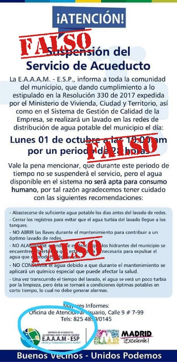 Imagen de redes sociales es falsa, no hay suspensión del servicio: EAAAY