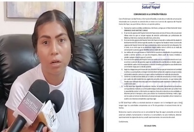 ESE Salud Yopal se pronunció sobre supuesto caso de negligencia médica donde murió niño de 2 años