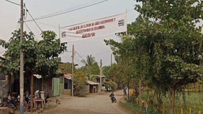 En Arauca aparece pasacalles con mensaje inquietante