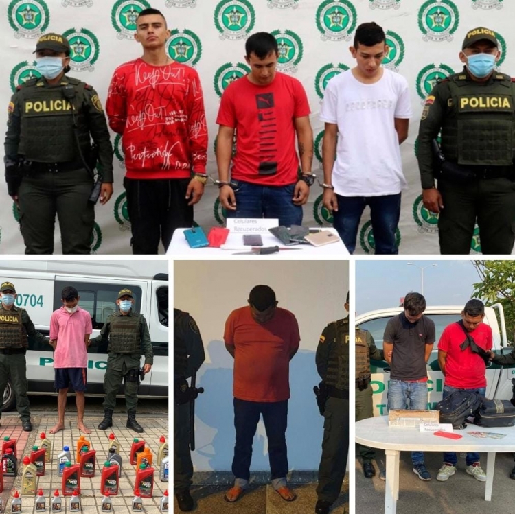 Tras las rejas siete sujetos responsables de hurtos en Yopal