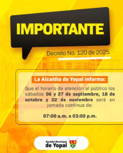 Alcaldía de Yopal habilitó jornadas especiales de atención los sábados para facilitar trámites ciudadanos