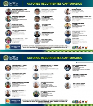 Policía presentó los actores recurrentes capturados por hurto en Casanare