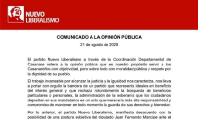 Nuevo Liberalismo reprobó postura del diputado Mancipe frente al proyecto de superávit