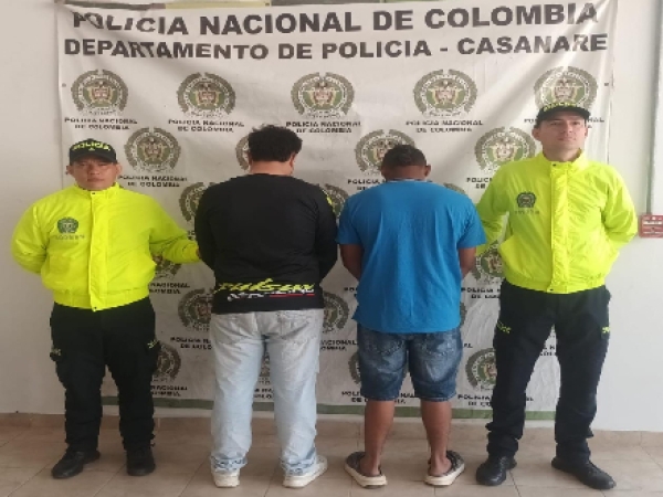 Capturadas dos personas por el hurto de 50 millones de pesos a un establecimiento comercial en Villanueva