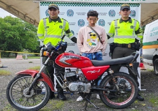 Capturan a joven por falsedad marcaria en moto detectada en vía Yopal–Paz de Ariporo
