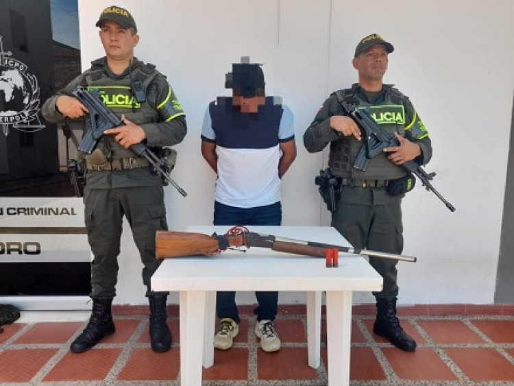 Capturado en flagrancia portando un arma de fuego