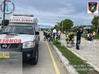 En Tauramena motociclista perdió el control del vehículo y terminó con un hematoma en el cuero cabelludo