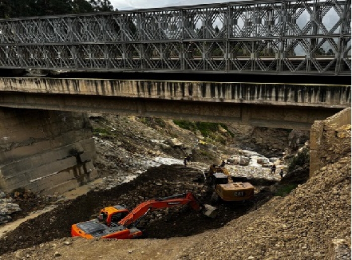 Avanza la construcción del puente El Boche en la Ruta de Los Libertadores