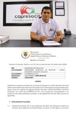 En Halloween exgerente de Capresoca y agente interventor en lugar de dulces recibieron una orden de arresto