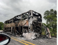 Bus de Los Libertadores se incendió en la vía Yopal-Pore