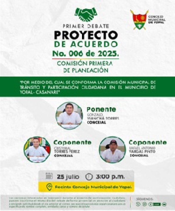 Se abre paso la conformación de la comisión municipal de tránsito y participación ciudadana