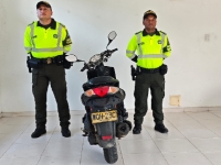 Policía recuperó AKT que presentaba denuncia por hurto