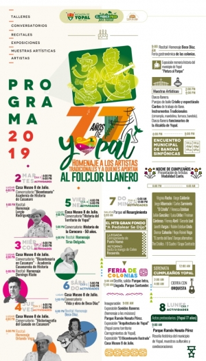 Lista la celebración del cumpleaños 77 de Yopal