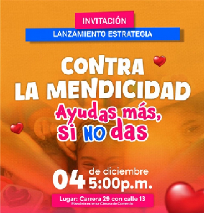 Yopal lanza estrategia "Ayudas Más, Si No Das" contra la mendicidad infantil
