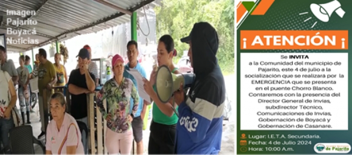 Hoy reunión en Pajarito para buscar soluciones al impacto generado por el cierre de la vía