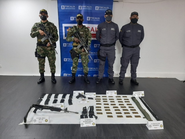 125 armas cortas incautó la Octava División del Ejército Nacional durante el 2021. Además 13 armas largas, un arma de acompañamiento y más de 53 mil municiones de diferentes calibres