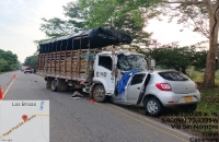 Dos personas perdieron la vida en accidente vial en La Niata