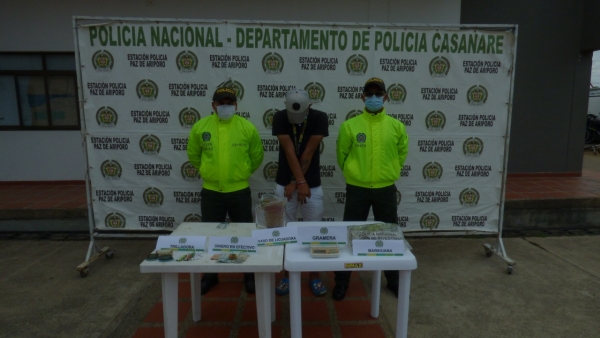 Capturado en Paz de Ariporo, con varios gramos de estupefacientes en su residencia