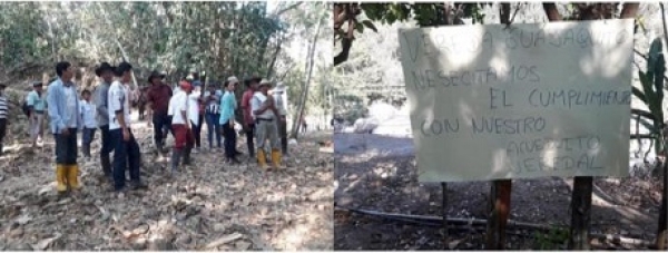 Habitantes de Guayaquito exigen acueducto veredal y gas