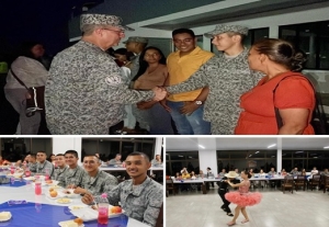 Soldados del Grupo Aéreo del Casanare compartieron una cena de Navidad muy especial